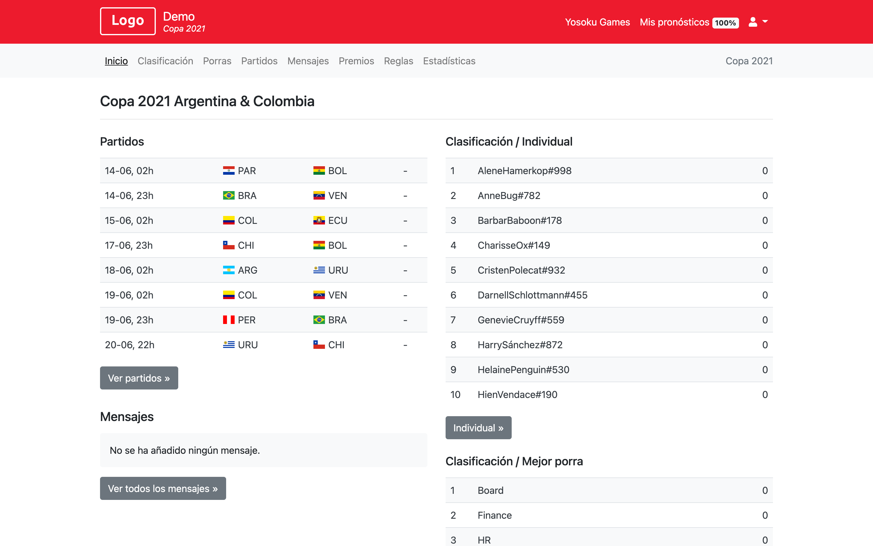 Polla Copa América 2021 - Copa Mundial 2026