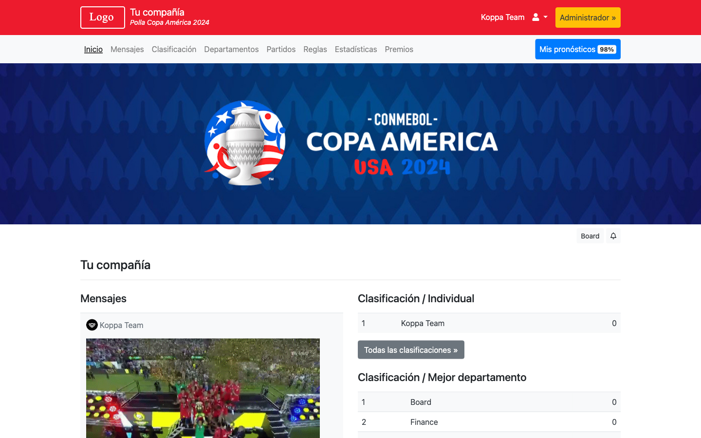 Polla Copa América 2024 - Copa Mundial 2026