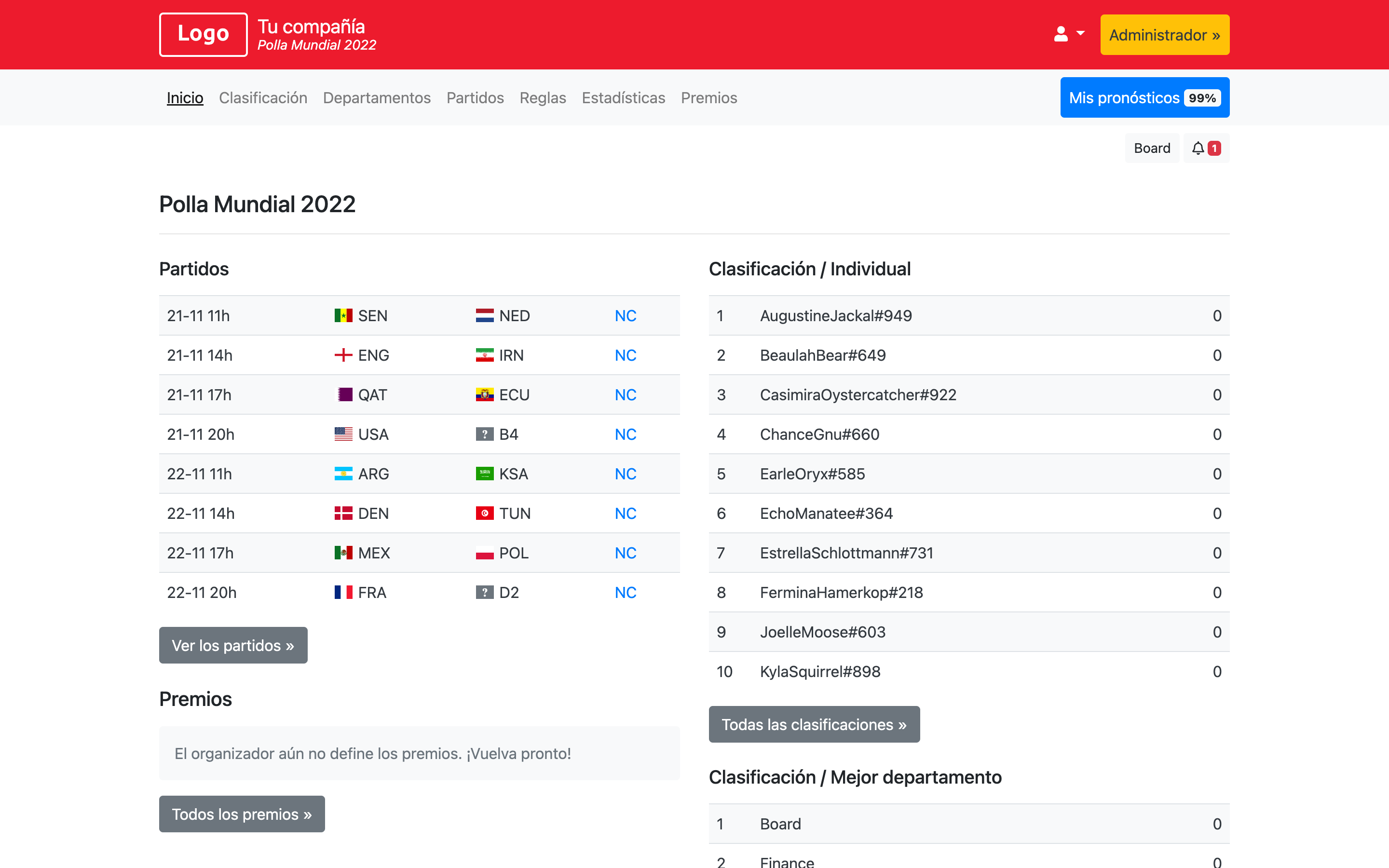 Polla Mundial 2022 - Copa Mundial 2026