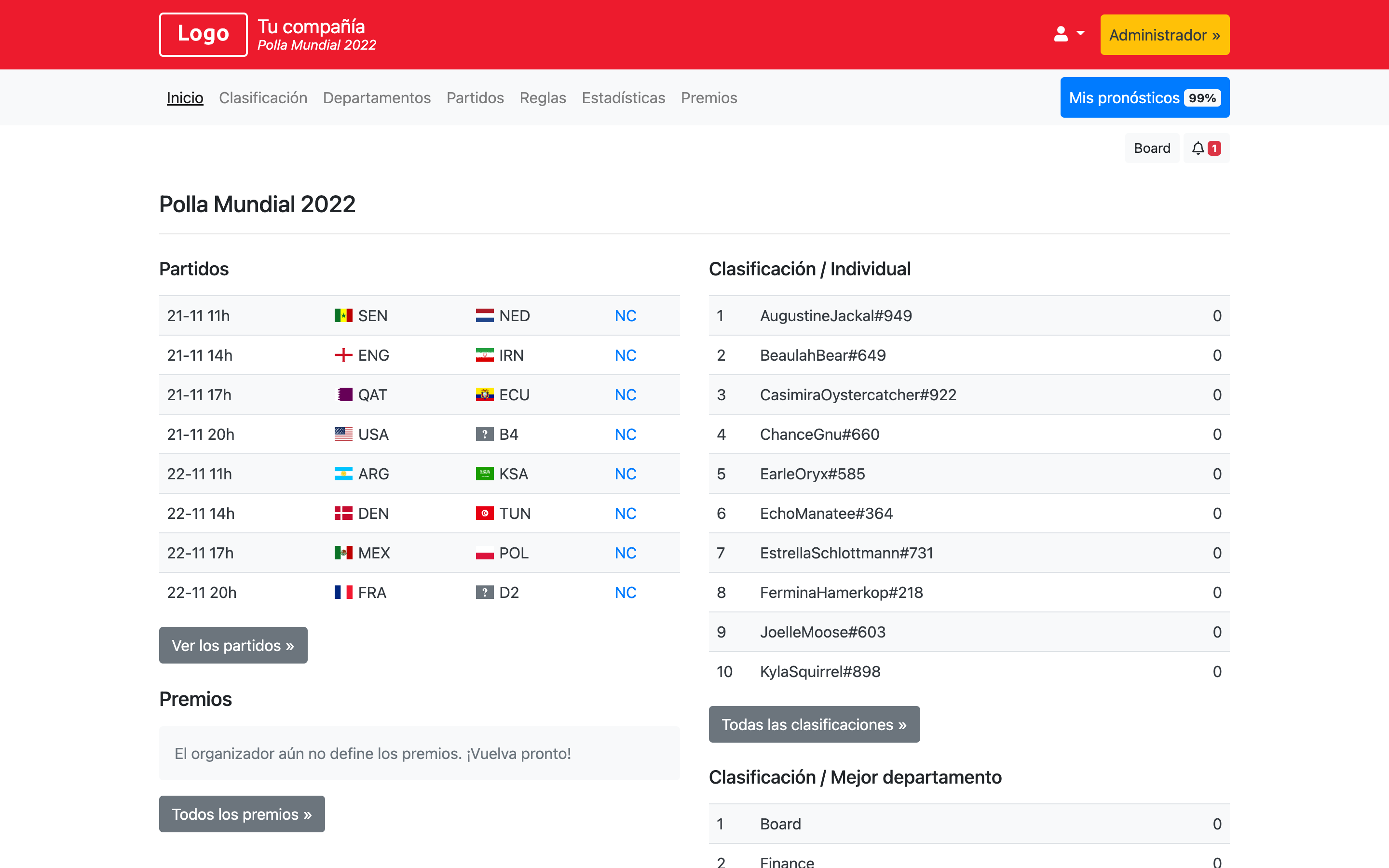 Polla Mundial 2022 - Copa América 2024