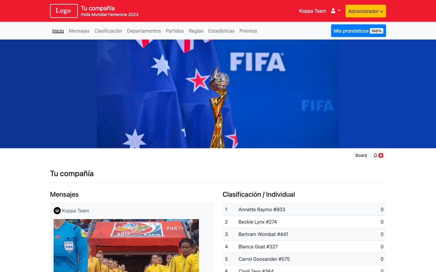 Polla Mundial Femenina 2023 - Copa Mundial 2026